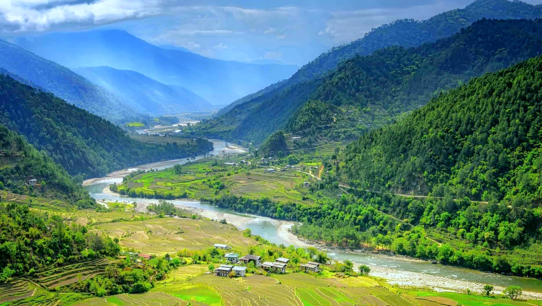 Bhutan landscape in Bhutan
