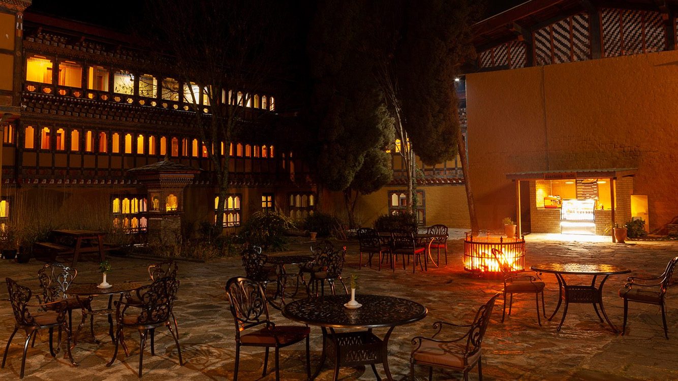 Night dining in Bhutan